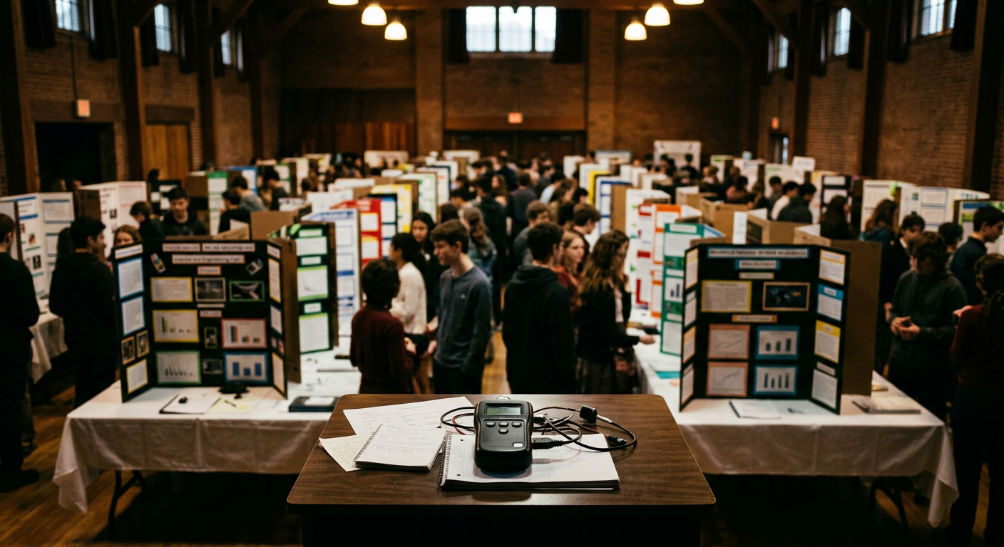 Research displays at the Orange County Science and Engineering Fair